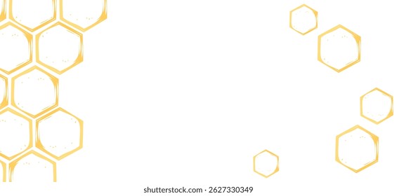 Beehive honey sign with hexagon grid cell on white background vector.