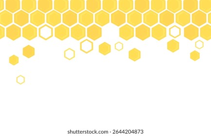Beehive honey sign with hexagon grid cells on white background vector.