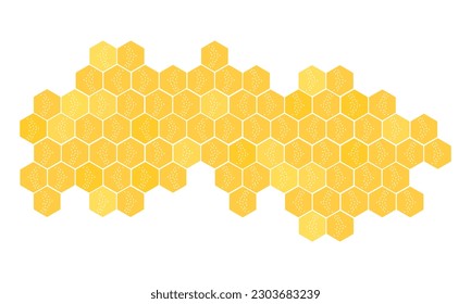 Beehive honey sign logo isolated on white background vector illustration.