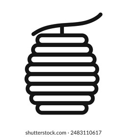 Beehive honeycomb icon mark in filled style