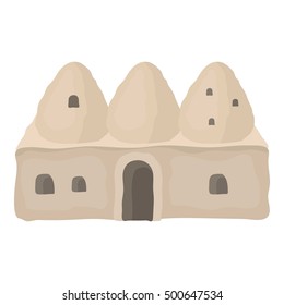 Beehive house icon in cartoon style isolated on white background. Turkey symbol stock vector illustration.