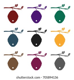 Beehive icon in black style isolated on white background. Apiary symbol vector illustration