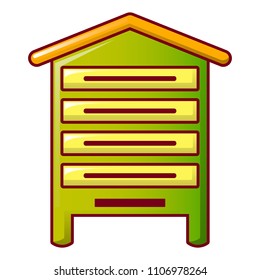 Beehive icon. Cartoon of beehive vector icon for web design isolated on white background