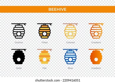 beehive icon in different style. beehive vector icons designed in outline, solid, colored, filled, gradient, and flat style. Symbol, logo illustration. Vector illustration