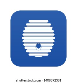 Beehive icon digital blue for any design isolated on white vector illustration