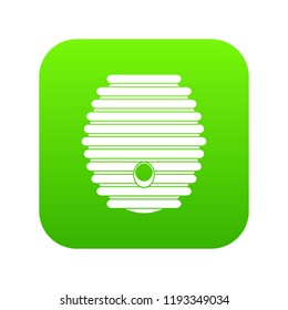 Beehive icon digital green for any design isolated on white vector illustration