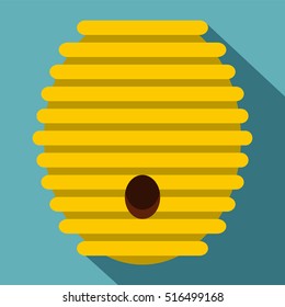 Beehive icon. Flat illustration of beehive vector icon for web