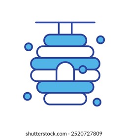Beehive icon isolated on a white background. Vector illustration.