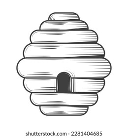beehive icon isolated white background