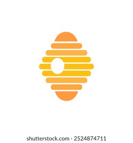 Bienenstock-Symbol auf weißem Hintergrund, Vektorgrafik