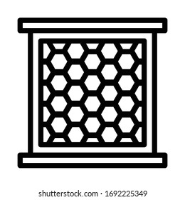 Beehive icon outline vector design