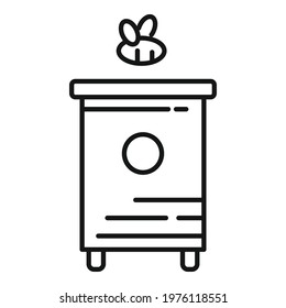 Beehive icon. Outline beehive vector icon for web design isolated on white background