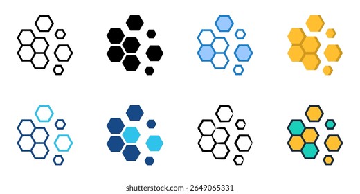 Beehive icon set multiple style collection 
