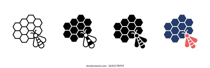 Beehive icon sheet multiple style collection