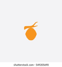 Beehive icon silhouette vector illustration

