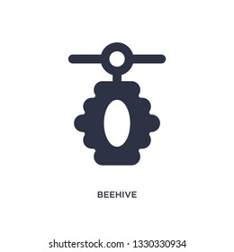 beehive icon. Simple element illustration from farming concept. beehive editable symbol design on white background. Can be use for web and mobile.