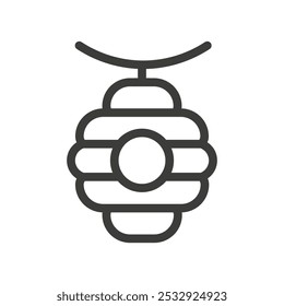 Beehive icon Simple outline vector logo