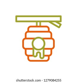 Beehive Icon Vector Illustration in Line Style for Any Purpose