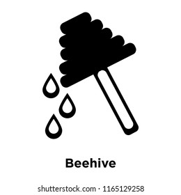 Beehive icon vector isolated on white background, Beehive transparent sign , black symbols