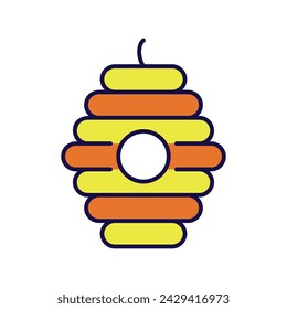 beehive icon with white background vector stock illustration