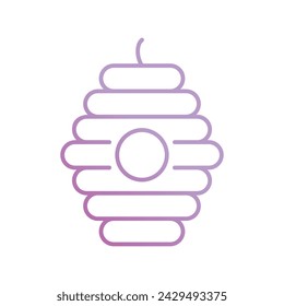 beehive icon with white background vector stock illustration