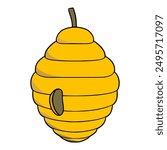 beehive illustration hand drawn isolated vector