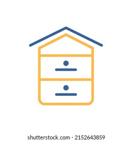 Beehive isolated icon. Farm animal sign. Graph symbol for your web site design, logo, app, UI. Vector illustration