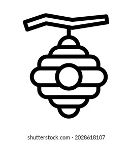 beehive line icon illustration vector graphic