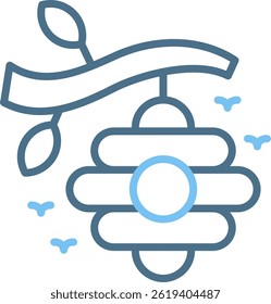 Beehive Line Two Colour Icon