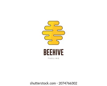 Beehive logo design concept icon