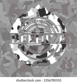 Beehive on grey camouflaged pattern