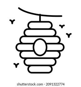 Beehive Outline Icon Animal Vector