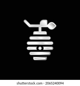 Beehive silver plated metallic icon