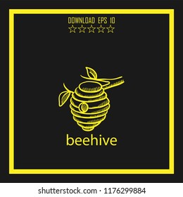 beehive  sketch vector icon