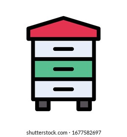 beehive vector flat color icon 