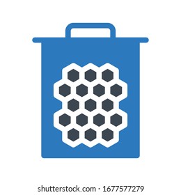 beehive vector glyph color icon 