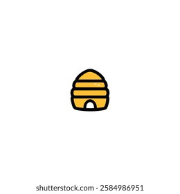Beehive Vector Illustration – Isolated Honeycomb Design on White Background