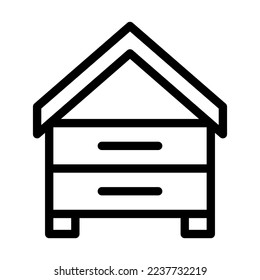 Beehive Vector Line Icon Design