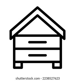 Beehive Vector Line Icon Design