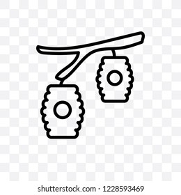 Beehive vector linear icon isolated on transparent background, Beehive transparency concept can be used for web and mobile