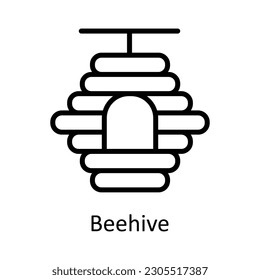 Beehive vector    outline Icon Design illustration. Agriculture  Symbol on White background EPS 10 File