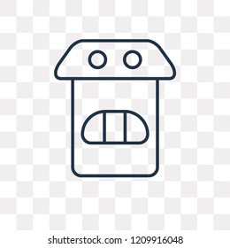 Beehive vector outline icon isolated on transparent background, high quality linear Beehive transparency concept can be used web and mobile