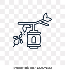 Beehive vector outline icon isolated on transparent background, high quality linear Beehive transparency concept can be used web and mobile