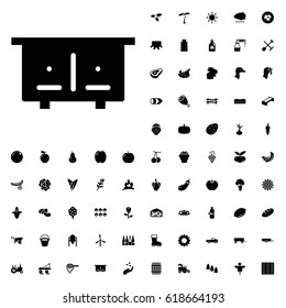 Beehouse icon illustration isolated vector sign symbol. agriculture icons vector set on white background.