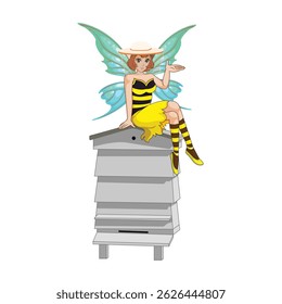 Beekeeper cartoon character mascot design