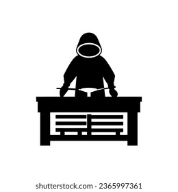 Beekeeper in the Garden icon isolated on white background