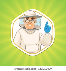 beekeeper gives advice