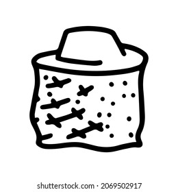beekeeper hat line vector doodle simple icon