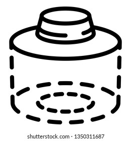 Beekeeper hat protect icon. Outline beekeeper hat protect vector icon for web design isolated on white background