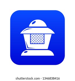 Beekeeper icon blue vector isolated on white background